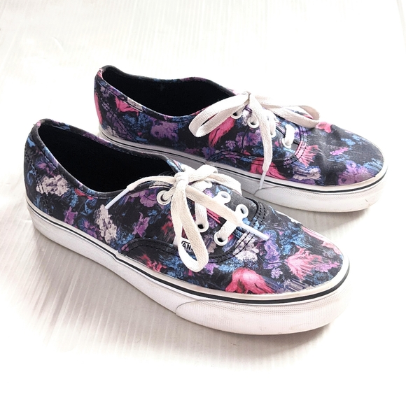VANS authentic warped floral sneakers women's size 7.5 - Picture 1 of 11